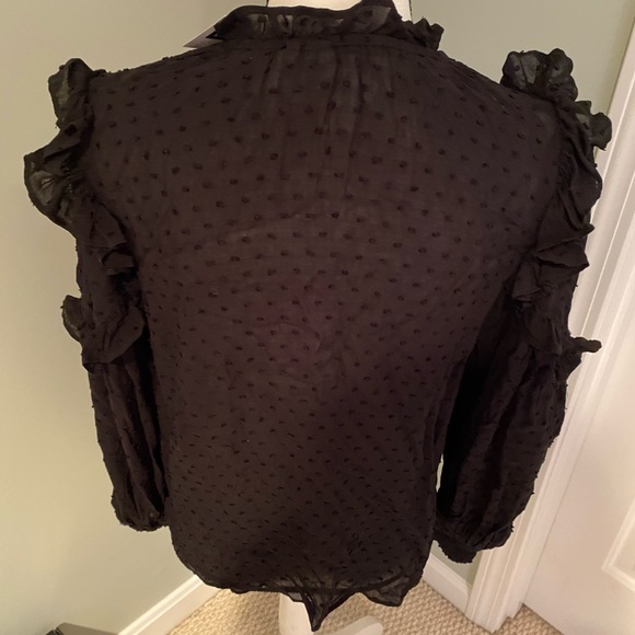 NWT Gap black dot blouse. Size M. - Picture 7 of 9
